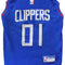 NBA LOS ANGELES CLIPPERS DOG Jersey, Small - Tank Top Basketball Pet Jersey